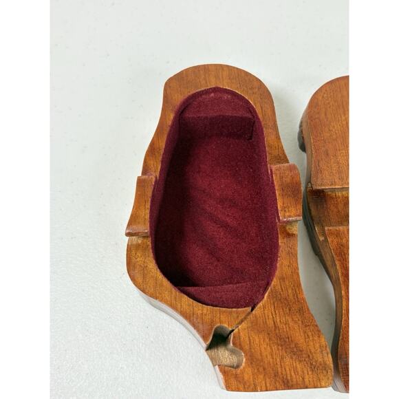 Vintage Owl Secret Wooden Puzzle Box 6" Velvet Lined Gift Key Ring Jewelry - Picture 6 of 11